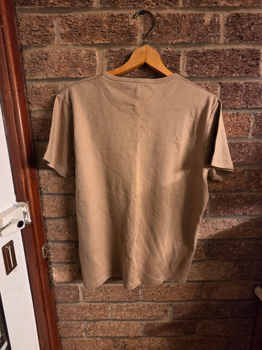 French Connection FCUK vintage graphic tee, back view on hanger