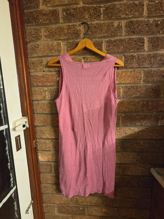 Des Petits Hauts dusty rose linen gilet - back view