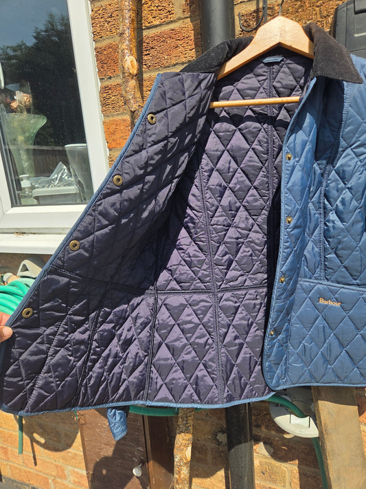 Barbour Liddesdale Quilted Jacket | Navy | Size 14