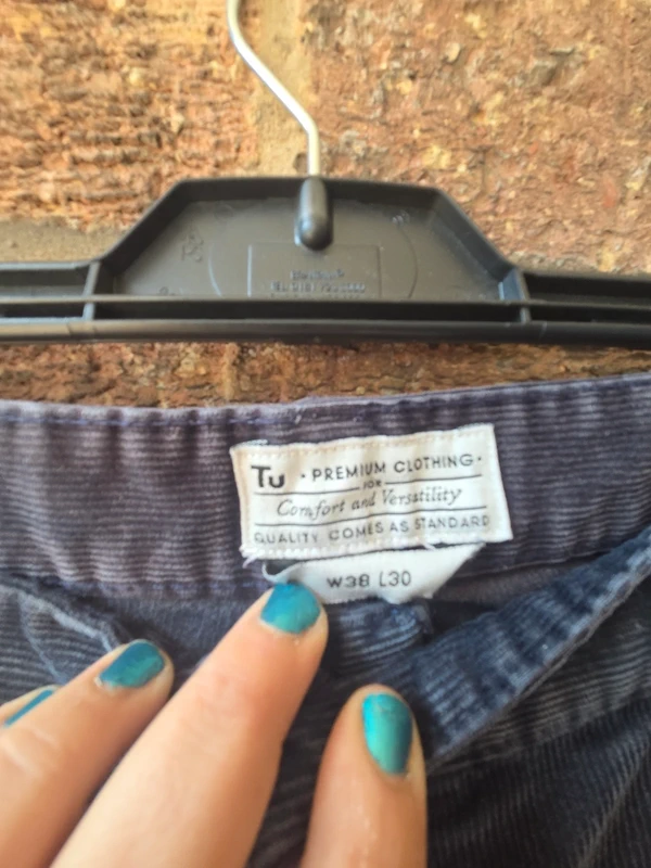 Tu Premium W38 L30 waistband label detail