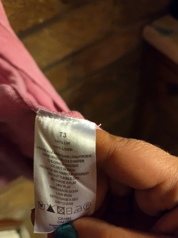 Des Petits Hauts T3 100% linen care label