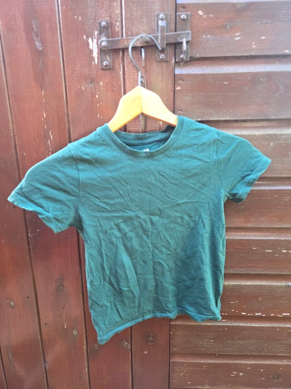 Plain teal crew neck t-shirt age 5